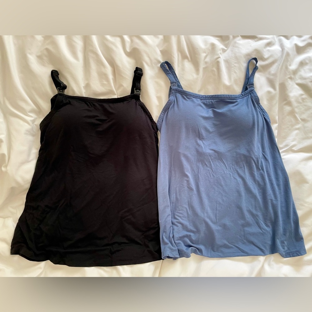 2 Kindred Bravely Bamboo Lounge Around Nursing and Maternity Tanks